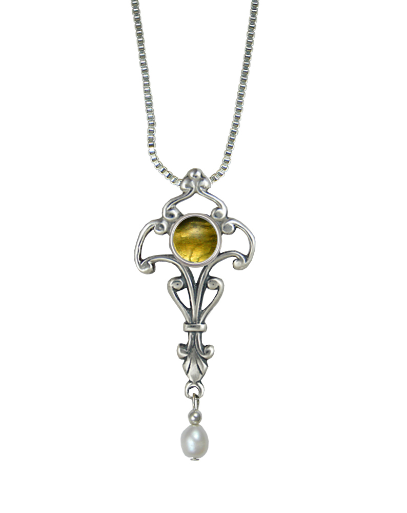 Sterling Silver Necklace With Citrine